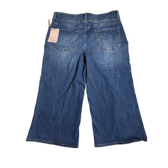 NYDJ Denim - New NYDJ Jeans Women's 14 P High Rise Major Wide Leg Capri Serendipit